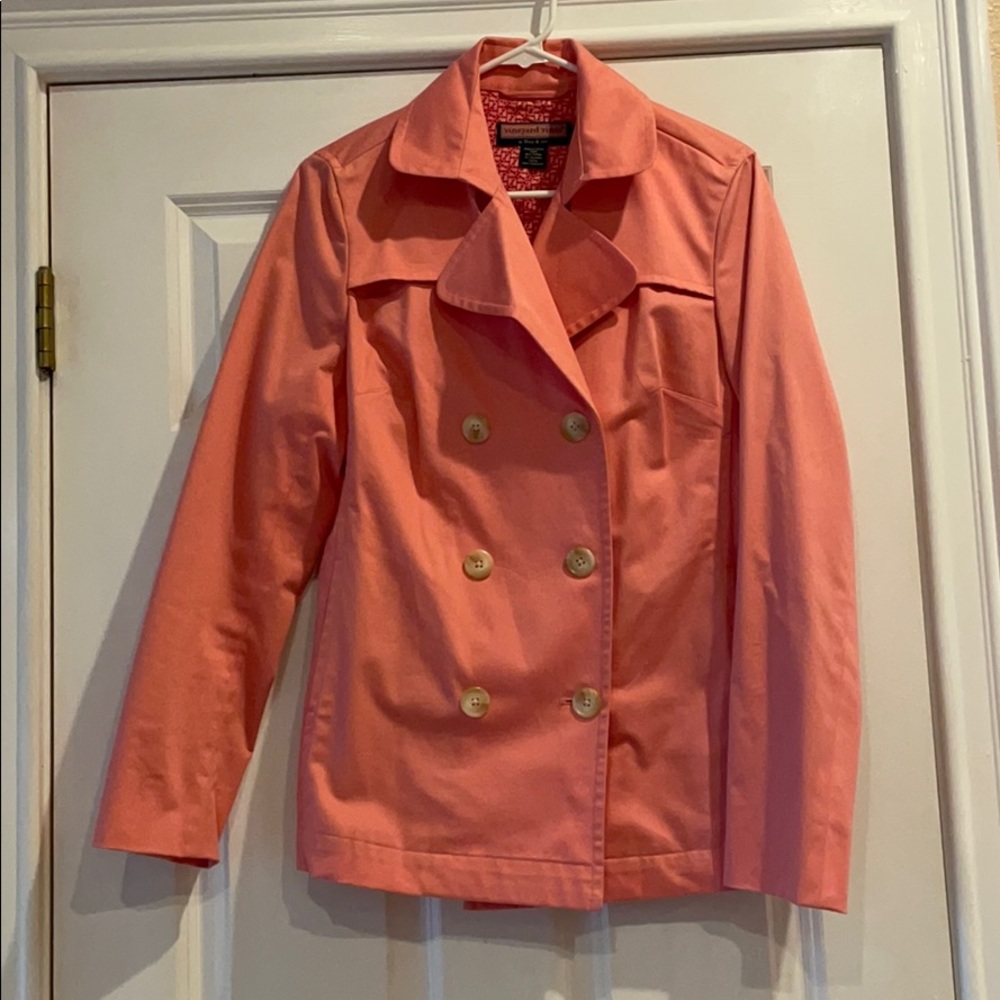 Vineyard Vines Coral Trench Coat